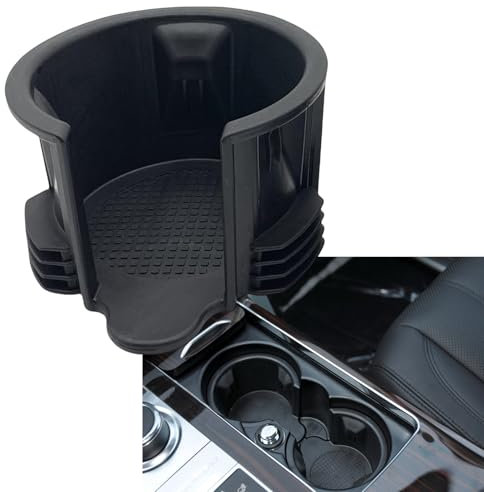 Center Cup Holder Insert Kit For Land Rover Range Rover 2010-2017 2011 2012 Black