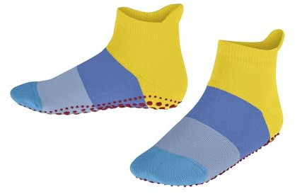 FALKE Unisex Kinder Stoppersocken Colour Block K Hp Baumwolle rutschhemmende Noppen 1 Paar, Gelb Bright Yellow 1385, 39/42 EU