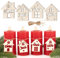 BOOMTOP 4Pcs Adventszahlen Holz 1-4 Adventskranz Zahlen für Kerzen Kerzenhalter 1 2 3 4 Holz Nummern Anhänger in Hausform Holzanhänger Advent Kerzenstecker Kerzen Adventsdeko Weihnachten Dekoration