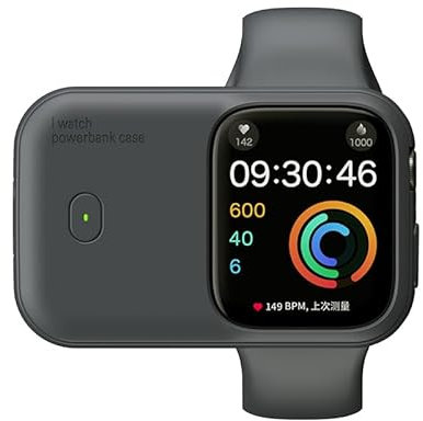 Kabelloses Power Bank für Apple Watch, Tragbares Magnetische Ladestation für Apple Watch, 1200mAh, iWatch Schnellladegerät, Kompatibel mit Apple Watch 40/41/42mm Serie 10/9/8/7/6/5/4, Mitternacht