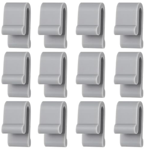 12 Stk Schutzclips für Dutch Oven Deckel, Flexibler Silikonstoßfänger für Dutch Oven Deckel Schutzclip für Dutch Oven Deckelschutzclips zur Aufbewahrung (Grau)
