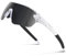 suoso Sportbrille-Fahrradbrille-Herren-Damen-Polarisierte-Sonnenbrille-Sunglasses-Men-Women-UV400 Schutz-Schnelle Brille Rave,i-Weiß Grau