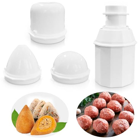 Raisand Stampo per Arancini 3 in 1, Stampo per Preparare le Polpette, Stampo Riutilizzabile Onigiri, Stampi per Arancini di Riso per Cucina Sushi Stampo per Palline di Riso Fai da Te