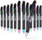 4 farben kugelschreiber, 12 Stücke Kugelschreiber Mehrfarbig 4 in 1 Retractable Kugelschreiber 4 Farben (Rot, Grün, Blau und Schwarz), Multicolor Stifte für Studenten Kinder Büro Schulbedarf