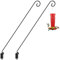 iBorn Wall Mount Deck Hook, 40 Squirrel Proof Bird Feeder Pole, Heavy Duty Extended Reach Wall Mounted Deck Hook Wall Pole, 180° Rotatable Arm, Solid Wire, Pack of 2