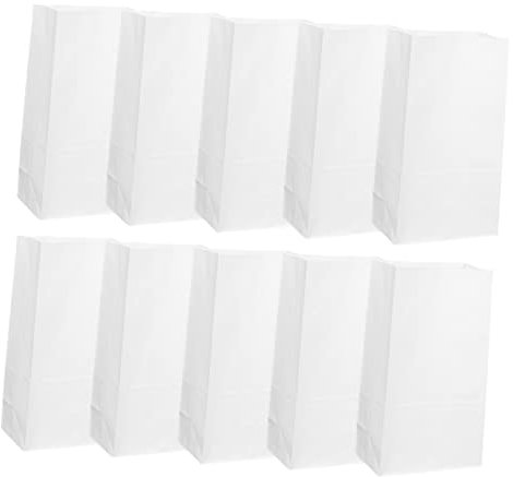 HEALEEP 50stücke Kraftpapier Lebensmittelbeutel Brottüten Ölfest Für Snacks Süßigkeiten Kleingeschenke