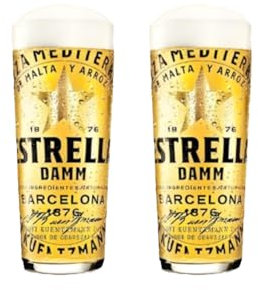 Laurie's Pub and Bar Accessories | Estrella Half Glass Set of 2