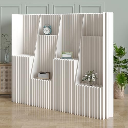 HELLOpoper Faltbarer Raumteiler aus Kraftpapier Vielseitig einsetzbar im Büro, Wohnzimmer oder Beauty-Salon. Freistehende Trennwand für Flexible Raumgestaltung (H1.6m, L5m)