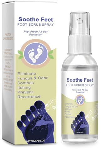 30ml Athletes Foot Spray,Athletes Foot for Odor,Anti Itch Shoe Spray,Effectively Reduce Odor & Soothing,30ML Foot Deodorant,for Smelly Feet,Instant Cooling Effect for Itch Skin-Men & Women
