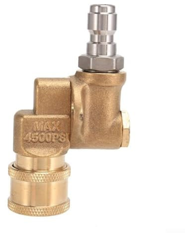 Adjustable For Pressure Washer Nozzle Coupler, 90 Degree Rotary Joint for Gutter and Undercarriage Cleaning