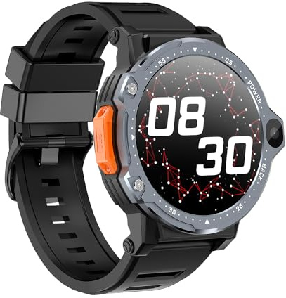 Generico XPG-333 4G LTE GPS Android 8.1 SIM Orologio intelligente 64GB Memoria Google Play Monitore della frequenza cardiaca Duale telecamere Satellite Navigation Smartwatch (nero)