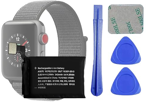 VUXYIT A1875 Compatible with Apple iWatch Watch Series 3 S3 42 mm GPS + LTE Cellular Replacement Battery for A1859 A1861 with Repair Tool Kit