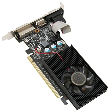 Cryfokt Scheda Grafica, DDR3 64bit PCI Express 2.0 da 1024 MB con Interfaccia Multimediale HD DVI VGA, per Scheda Madre CPU di Decima Generazione (1GD3 64BIT)