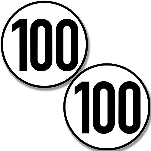 100 kmh Aufkleber für Hänger, Wohnwagen, usw. [20cm] nach Din 1451
