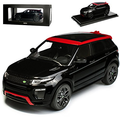 Kyosho Land R*o*v*e*r Range R*o*v*e*r Evoque L538 Schwarz mit Rot 5 Türer Ab 2011 1/18 Modell Auto mit individiuellem Wunschkennzeichen