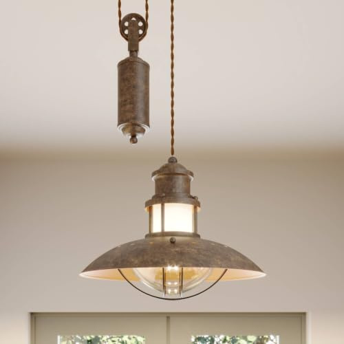 Lindby Pendelleuchte Louisanne (Maritim) in Braun aus Metall (1 flammig, E27) - Deckenlampe Esstischlampe Hängelampe Hängeleuchte Flurleuchte