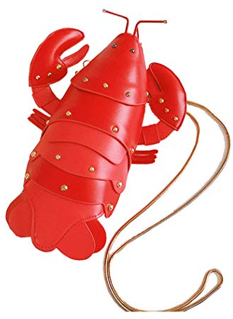 MILATA Hummerförmige Crossbody-Tasche börse Frauen PU Leder Nieten Chic Schultertasche Clutch für Mädchen, Rot (rot), Small