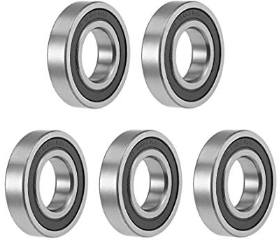 sourcing map 5 Stück 16002-2RS Kugellager Rillenkugellager Doppelt Abgedichteter Chromstahl Z2 Lager 17mm X 35mm X 8mm