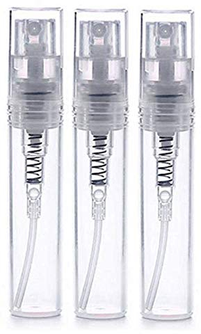 CMJ™ 3 x 5ml CLEAR Glass Spray Bottles Atomiser Travel Perfume Liquid Sample Atomizer UK