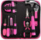 SIXTOL HOME PINK 20 Werkzeugset in einer Tasche | Für den Heimgebrauch | praktischen Werkzeug-Tasche | hochwertig | ideal für den Haushalt o. die Garage | Rosa, Schwarz