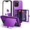 WeLoveCase for Cute iPhone 13 Pro Max Case for Women with Credit Card Holder & Hidden Mirror, Two Layer Shockproof Heavy Duty Protection Cover Protective Wallet Case for iPhone 13 Pro Max Purple