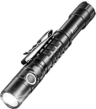 WUBEN T2 EDC Taschenlampe 550 Lumen, Dual Switch Pocket Flashlight, Tactical Flashlight, AA Flashlights 5 Modi, IP68 Wasserdichte Taschenlampe für Outdoor Camping, Wandern, Survival Gear, Everyday