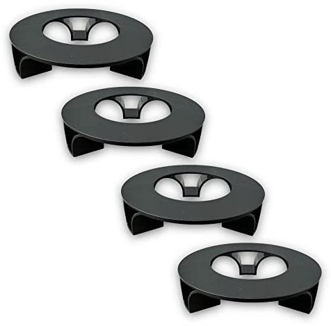 terraced® - 4er Set - Untersetzer Blumentopf – Farbe: Schwarz - Rund - 16cm Durchmesser – Recycling Material - Made in Germany