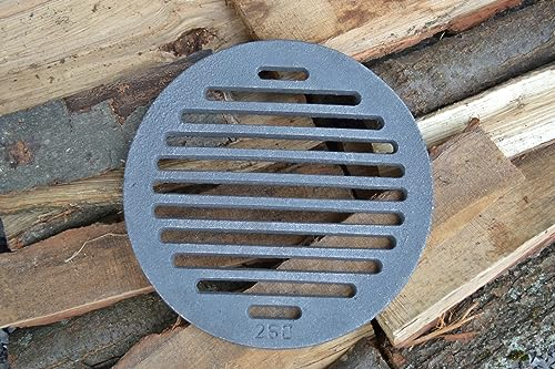 SEZAM Diametro Ø 25 cm, griglia in ghisa, griglia rotonda, griglia per ceneri in ghisa, diversi diametri, griglia per camino, griglia per camino, griglia per forno, camino, accessori di ricambio