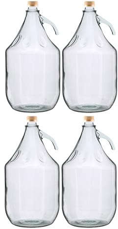 Wine Making/Home Brewing 5l Glass demijohns with Screw caps for wime Fermentation/Storage (4)