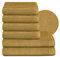 BEAUTEX Handtuch-Set Premium Frottier Sets Made in Europe, 100% Baumwolle 550g/m², Oeko-TEX Zertifiziert (Set: 4 Hand-, 2 Badetücher in Gold)