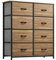 YITAHOME Chest of Drawers,Storage Organizer,Dresser for Bedroom with 8 Drawers,Fabric Drawers with Wood Top and Large Storage Space,Wood grain