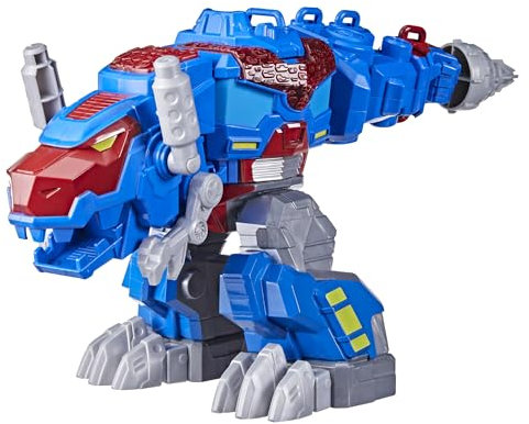 Transformers Dinobot Adventures Optimus Prime T-Rex Convertisseur avec lumières et sons, figurine d'action de 22,9 cm et plus, à partir de 3 ans