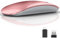 Uiosmuph U58 Kabellose Maus, 2.4G Laptop Mäuse Leise Funkmaus Ultra Slim Wireless Mouse 1600DPI für USB Empfänger mit Typ C Kompatibilität mit Windows/Mabook/Linux/Mac(Rose Gold)