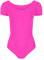 Hamishkane Kurzärmeliger Body für Mädchen, Tanz, Ballett, Gymnastikanzug, Kinder, einfarbig, dehnbar, Mikrofaser, Gymnastikanzug, neon pink, 9-10 Jahre
