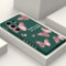 LEECG per Samsung S24 Ultra Cover Design Floreale Creativo Ultra Sottile Resistente ai Graffi Morbida Goccia Protettiva Fodera in Microfibra Copertura del Telefono Cover S24 Ultra-Verde Scuro 3