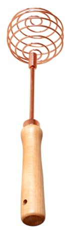 FUNOMOCYA Rose Gold Handle Spiral Stainless Steel Manual Eggbeater Cream Whisk Egg Stir Bar