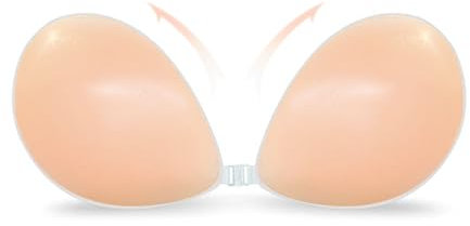 HIOQFR Reggiseno Invisibile Silicone Reggiseno Adesivo Push Up Reggiseni Invisibili Donna Reggiseno Senza Spalline Sticky Bra Reggiseni Adesivi Riutilizzabile Coppe Adesive Seno -D(più Sottile)