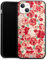 Premium Silikon Hülle kompatibel mit Apple iPhone 13 Handyhülle schwarz Case Muster Hello Kitty Pfingstrose