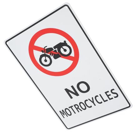 GARVALON Panneau Avertissement De Rue Panneau Avertissement De Rue Interdiction De Moto De Signalisation De Sécurité