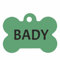 Placa de Identificación Personalizada para Mascotas, Etiquetas de ID Personalizadas para Perros frente y dorso, Placa de Identificación para Perro - etiqueta sublimada - aluminio (Verde)