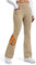 Libin Leggings Termici da Donna con Flared Pantaloni Invernali in Pile Vita Alta Impermeabili da Yoga Trekking con tasch, Cachi, M