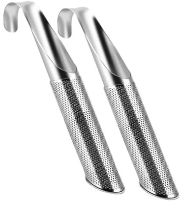 Fenglin-joy Colino da Tè in Acciaio Inox 304,2 pezzi Filtro da Tè per Tè Sfuso Riutilizzabile Filtri per Tè Colino da tè in acciaio inox con Gancio per Tè Sfuso,Spezie