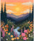 DAERLE Peinture par numéros pour adultes Montagnes colorées, Peinture à l'huile à la main débutants Série colorée, Peinture par Numéros Paysage pour la Décoration de la Maison 40x50cm, Sans Cadre