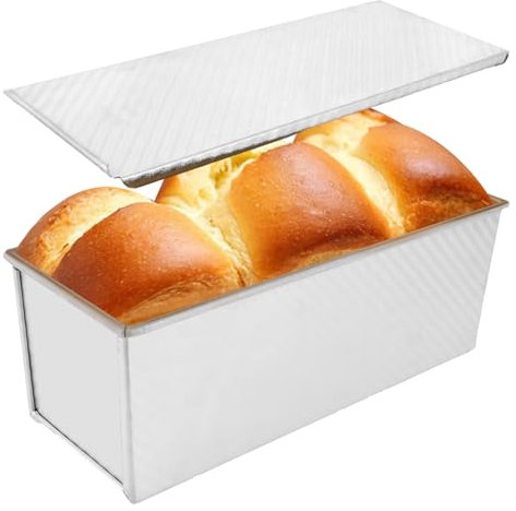 SHUESS Brotbackform mit Deckel Toastbrot Backform Brotbackformen Toastbrotform Antihaft Brotform Kastenform mit Belüftungslöchern Kaiser Brot Toastform Laib Pfanne für Brote Gebäck Kuchen 2.2lb-1000g