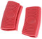 Prasacco 2 manici in silicone per pentole, supporto in silicone, 8 x 4 cm, protezione dal calore, impugnatura antiscivolo per pentole (rosso)