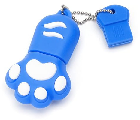 BORLTER CLAMP Memoria USB 64 GB, USB 2.0 Pendrive Memoria Flash USB para Almacenamiento Externo de Datos con Forma de Pata de Gato