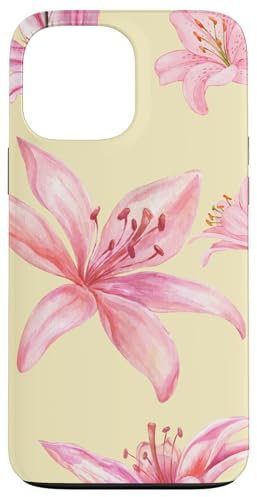 Cute Lily Flower Blooming Aesthetic Floral Y2K Case for iPhone 13 Pro Max