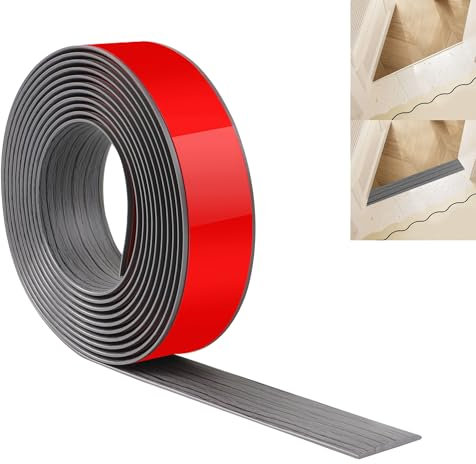 JUNART 400cm×4cm Bodenübergangsstreifen, Selbstklebende PVC-Bodenabdeckungsstreifen, Bodentür-Trennstreifen zum Verbinden von Bodenlücken, Teppich, Fliesen(Dunkelgraue Holzmaserung)