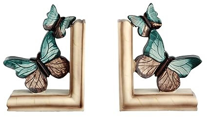 Support de livre rétro en résine - Serre-livres en forme de papillon - Support de livre lourd - Serre-livres décoratif - Bibliothèque, salle de classe, bureau, décoration de bureau