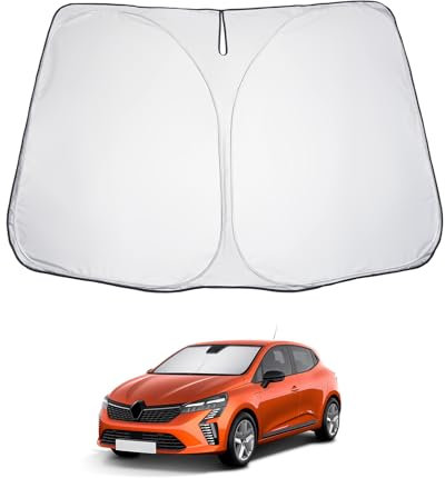 LUWU Parasol para Coche Compatible con Renault Clio 4 Clio 5 2013-2024 2025 Protección Solar para Parabrisas Interior Parasol UV Clio 4 Clio 5 Accesorios